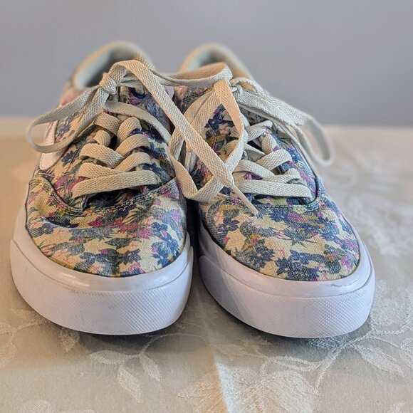 Nike SB Charge CNVS PRM Sneakers 4.5Y White Fossil Evergreen Floral Canvas Shoes - Picture 2 of 9